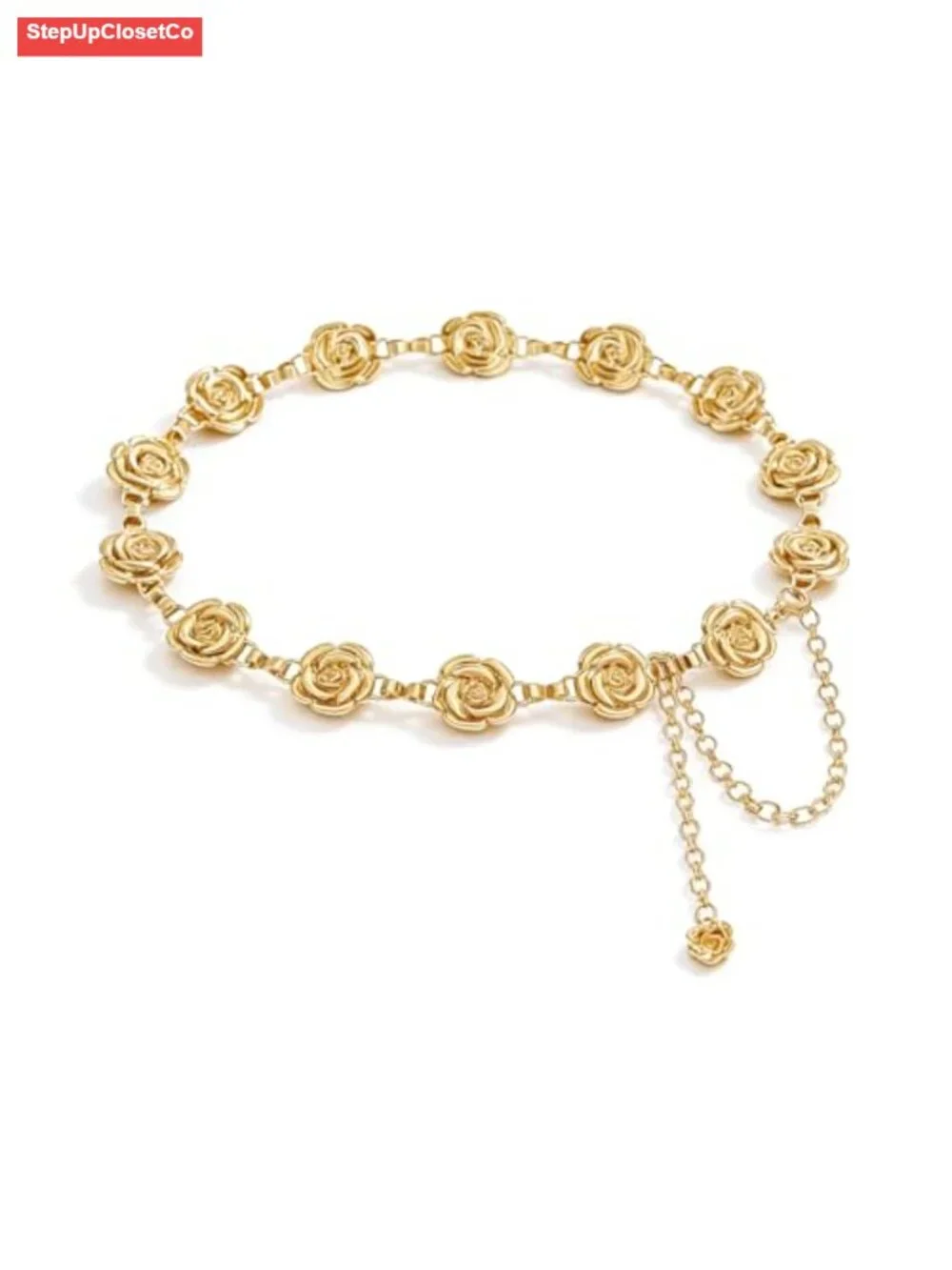 Women's Gold Chain Belt - Adjustable Waist Link Belt for Jeans & Dresses